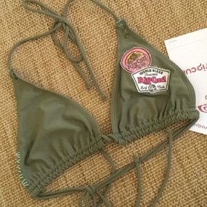 Rip Curl Olive Green Bikini Top